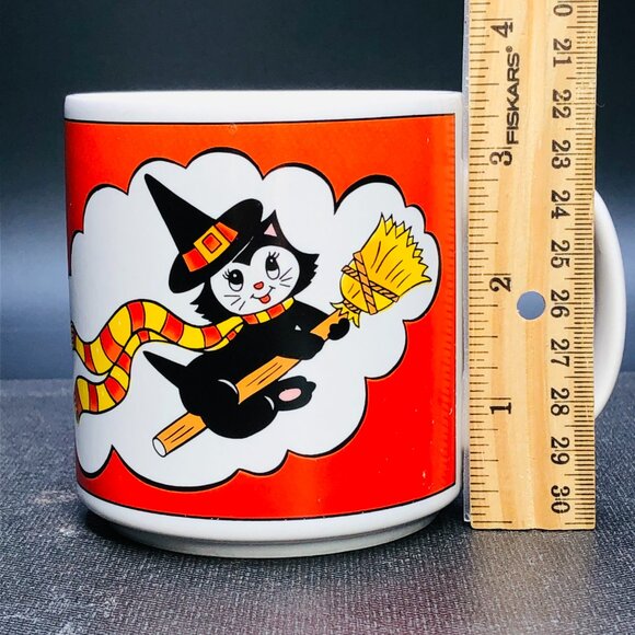 1987 Geo Z LEFTON Trick or Treat Anthropomorphic Black Kitty Cat Witch RARE - Picture 10 of 11